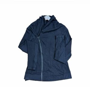 LULULEMON Savor It Jacket in Black Asymmetrical Zip Cowl Neck Wrap Women's Size